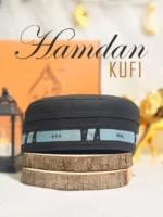 Hamdan Premium Kufi Islamic Prayer Cap (Black)