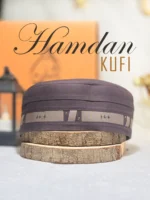 Hamdan Premium Kufi Islamic Prayer Cap (Brown)